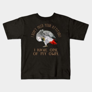 African Grey Love Chic Tee for Parrot Enthusiasts Everywhere Kids T-Shirt